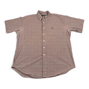 Vintage Ralph Lauren Sport Shirt Adult LARGE Plaid Cotton Flannel Heritage 90s